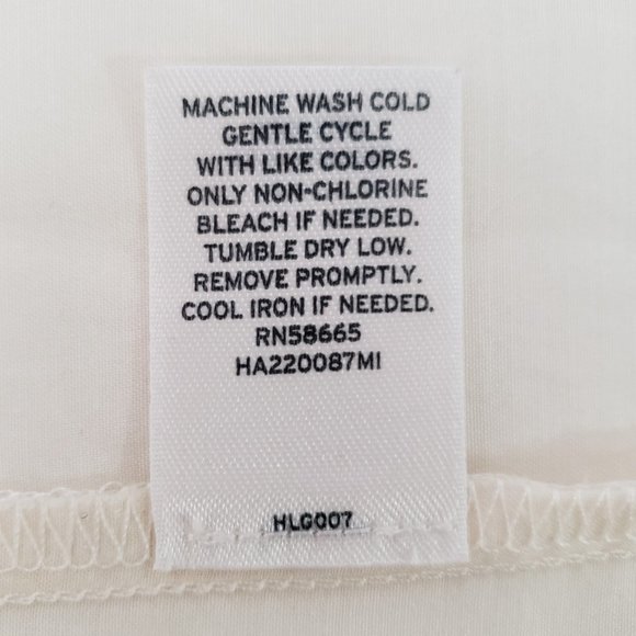 Halogen Silk Cotton Cream Pleated Blouse, Small - Picture 10 of 11